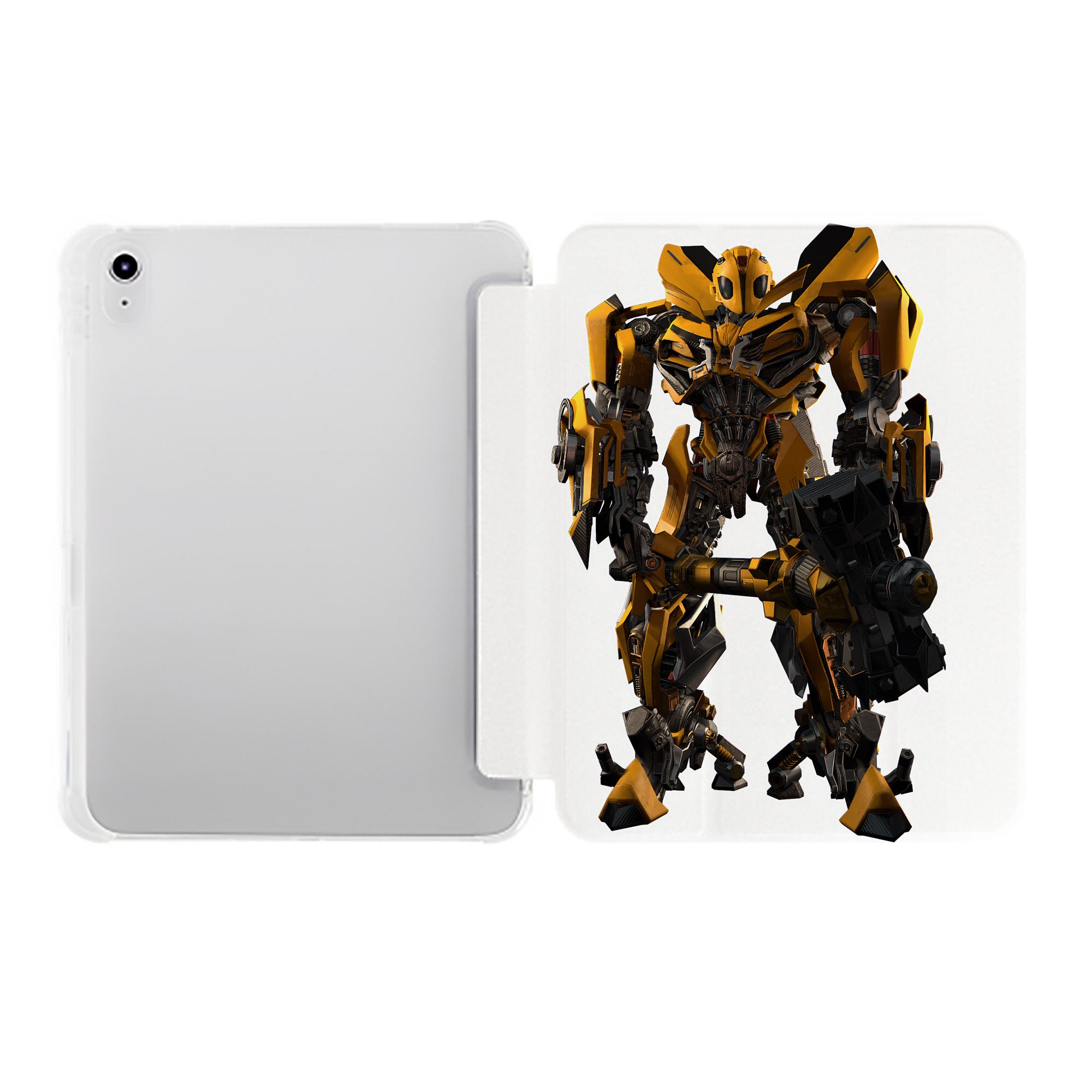 （画像用） Transformers トランスフォーマー IPad ケース ペン収納付き 三つ折りスタンド PUレザー×シリコン 対応機種9.5/10.5/10.9インチ